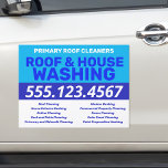 Dach und House Washin gCar Magnet<br><div class="desc">Feines,  auffälliges blaues Design</div>