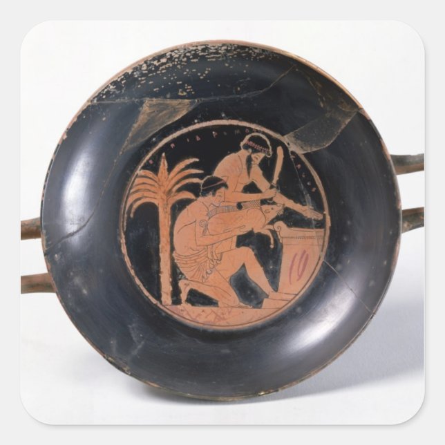 Dachbecher Quadratischer Aufkleber (Vorderseite)