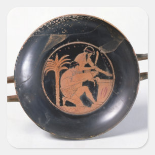 Dachboden Rotzahl Schale Quadratischer Aufkleber