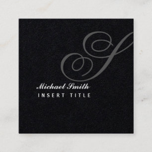 Dachboden-Wasserzeichen-Schwarz-personalisiertes Quadratische Visitenkarte