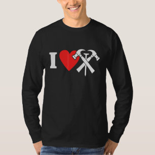 Dachdecken Liebe Dachdecken Herzdecken Ich Liebe D T-Shirt