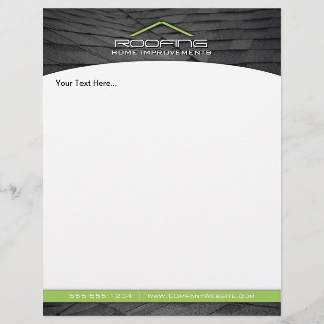 Dachdecker Beruflich Business Flyer Grün (Vorne)