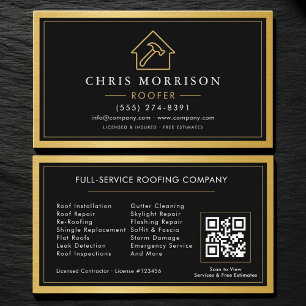 Dachdecker-Dachdecker-Service QR-Code Professional Visitenkarte