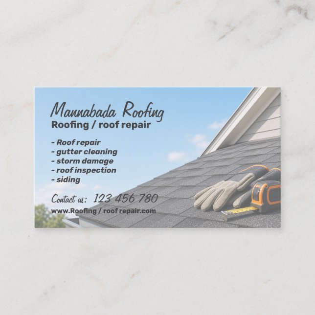 Dachdecker Dachreparatur Visitenkarte (Vorderseite)