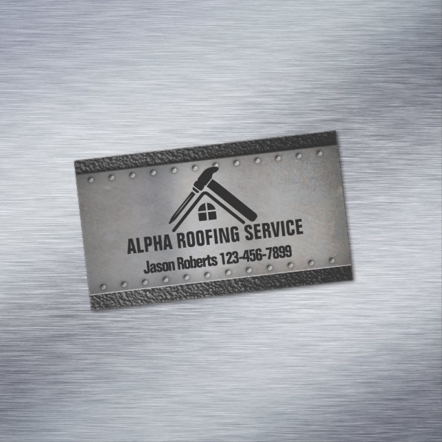 Dachdecker des Auftragnehmers Magnetische Visitenkarte (Beispiel)