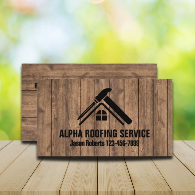 Dachdecker des Auftragnehmers Visitenkarte (Contractor Roof Repair Construction Roofing Roofer Business Card)