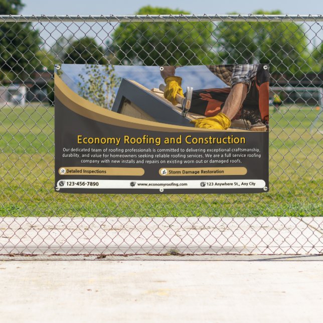 Dachdecker-Service-Geschäft detailliert 2 anpassen Banner (Insitu)