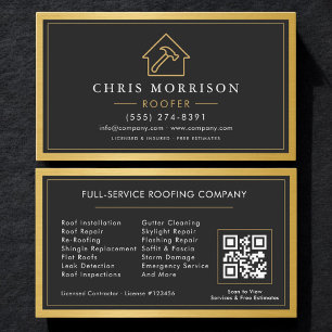 Dachdecker-Service-QR-Code Visitenkarte
