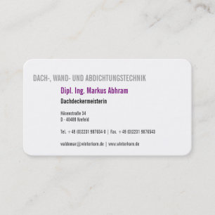 Dachdecker-Visitenkarte Visitenkarte