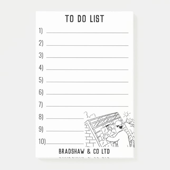 Dachdeckerreparaturen an PersonaliSe Post-it Klebezettel (Vorderseite)