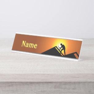 Dachdeckung Schreibtischnamensplakette