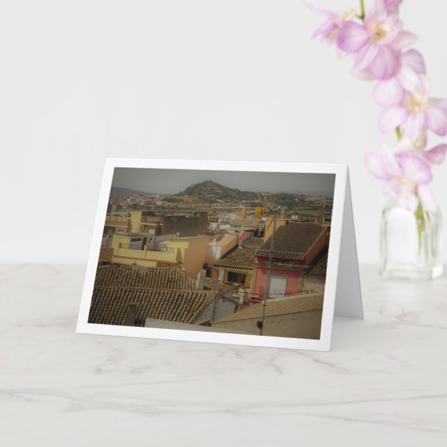 Dächer der Stadt Benisanó, Valencia, Spanien Karte (Orchidee)