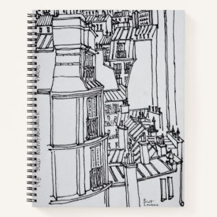 Dächer im Haussmann-Stil   Paris, Frankreich Notizbuch