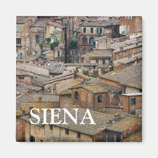 Dächer im Siena-Foto-Magneten Magnet (Vorne)