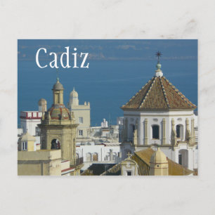 Dächer, Mittelmeer, Cadiz, Spanien Postkarte