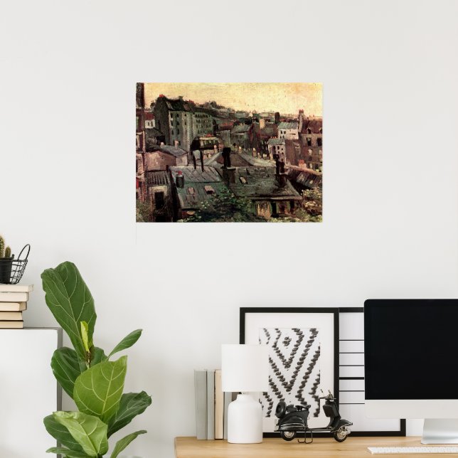 Dächer und Backs von Häusern von Vincent van Gogh Poster (Heimbüro)