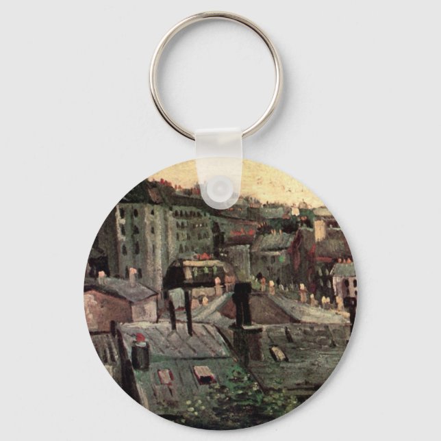 Dächer und Backs von Häusern von Vincent van Gogh Schlüsselanhänger (Vorderseite)