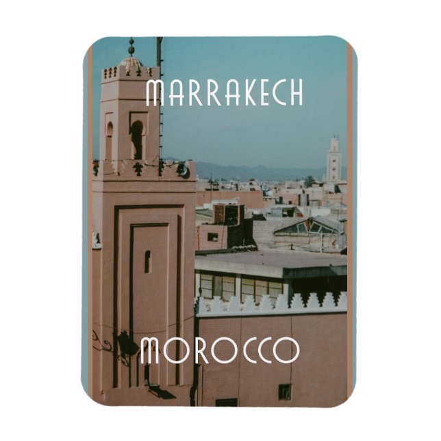 Dächer von Marrakesch, Marokko Magnet (Vertikal)
