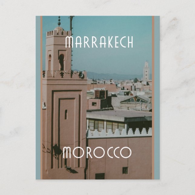 Dächer von Marrakesch, Marokko Postkarte (Vorderseite)