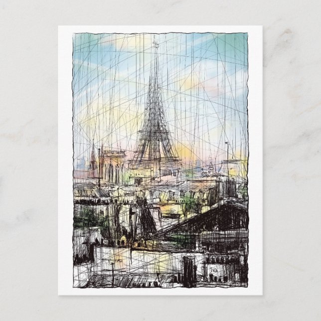 Dächer von Paris Postkarte (Vorderseite)