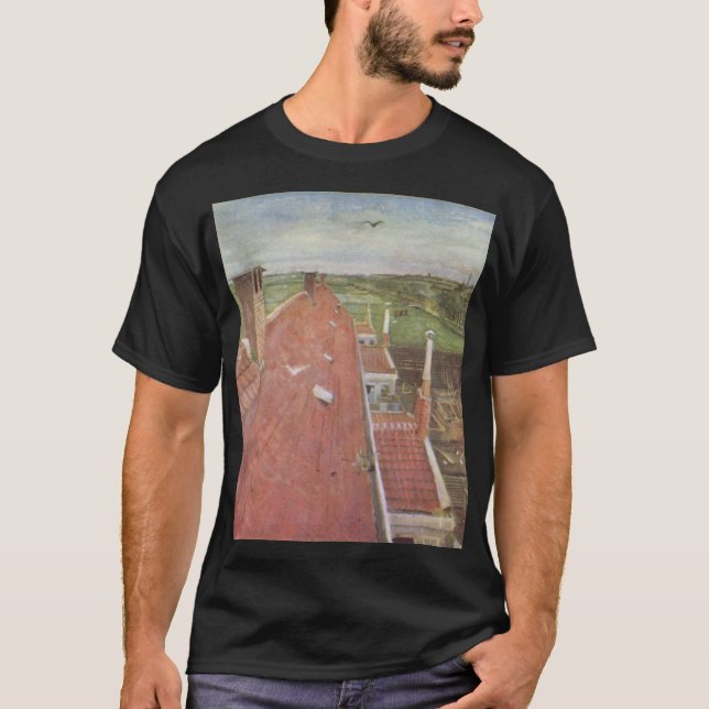 Dachfenster, Aussicht aus dem Studio in Den Haag T-Shirt (Vorderseite)