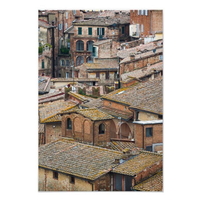 Dachfenster im senkrechten Siena-Foto Fotodruck (Vorne)