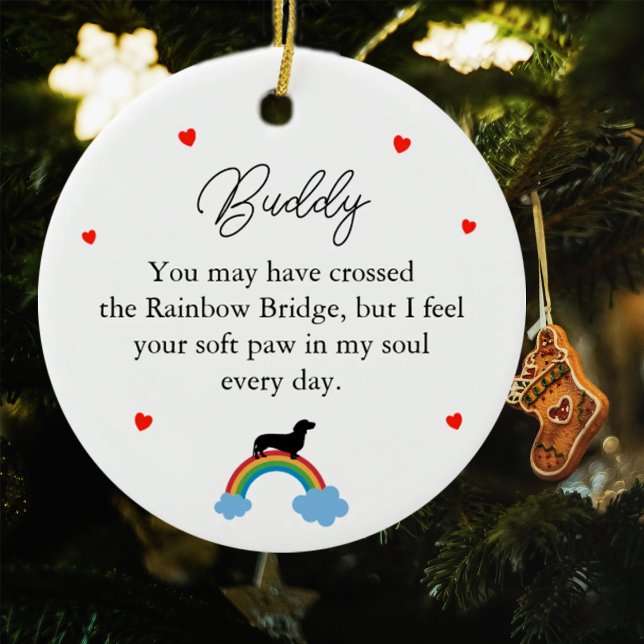 Dachhund Dog Custom Memorial Keramik Ornament (Von Creator hochgeladen)