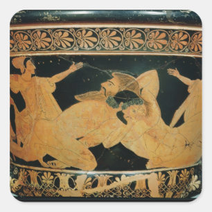 Dachrindenkrater 2 quadratischer aufkleber