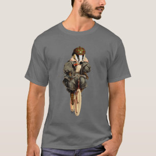 Dachs auf altem Fahrrad T-Shirt