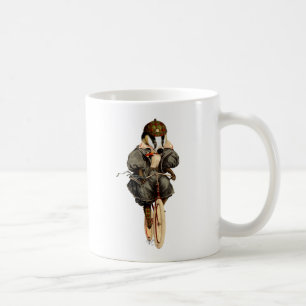 Dachs auf altem Fahrrad Tasse