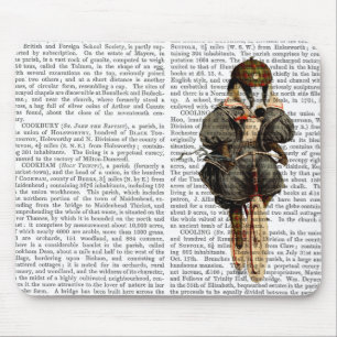 Dachs auf Vintagem Fahrrad Mousepad