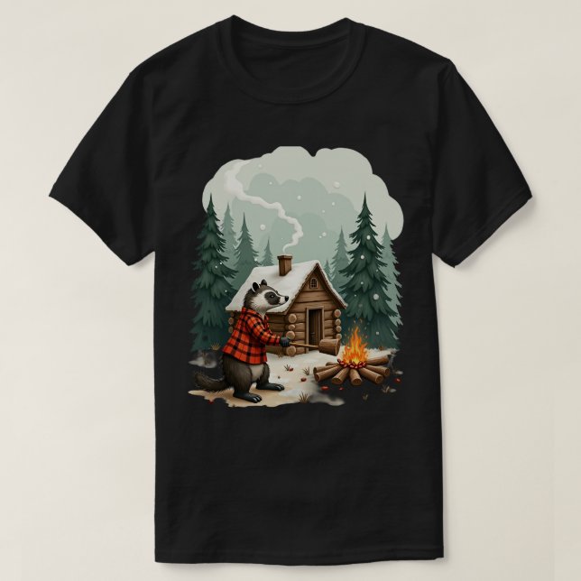 Dachs-Hütten-Leben T-Shirt (Design vorne)