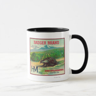 Dachs orange LabelExeter, CA Tasse