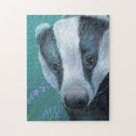 Dachs-schöne Kunst, die Puzzlen malt Puzzle
