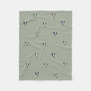 Dachs-Waldgeschöpf Fleecedecke