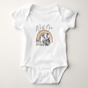 Dachs   Waldtiere 1. Geburtstag Baby Strampler