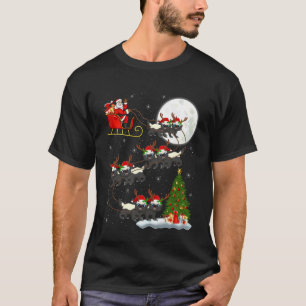 Dachs Weihnachtsmann Schlitten Fliegend Lustig Mag T-Shirt