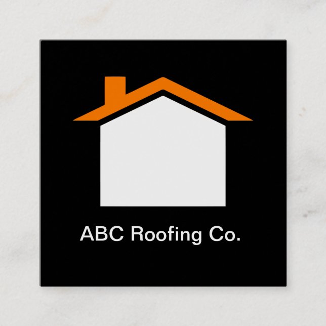 Dachservice Black Core Square Business Card Quadratische Visitenkarte (Vorderseite)
