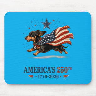 Dachshund Aamericas 250. patriotischer Hund 4. Mousepad