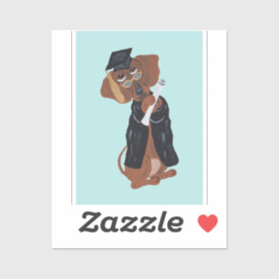 Dachshund Absolvent Aufkleber