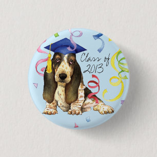 Dachshund-Absolvent Button