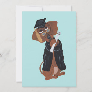 Dachshund-Absolvent Einladung