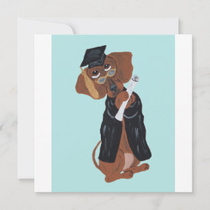 Dachshund Absolvent Feiertagskarte