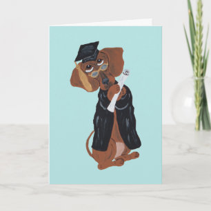 Dachshund Absolvent Karte