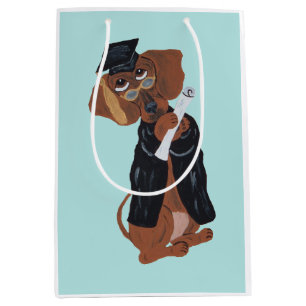 Dachshund Absolvent Mittlere Geschenktüte