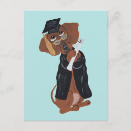 Dachshund Absolvent Postkarte