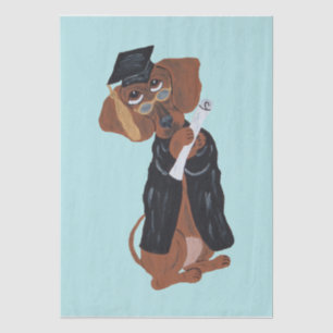 Dachshund-Absolvent Seidenpapier