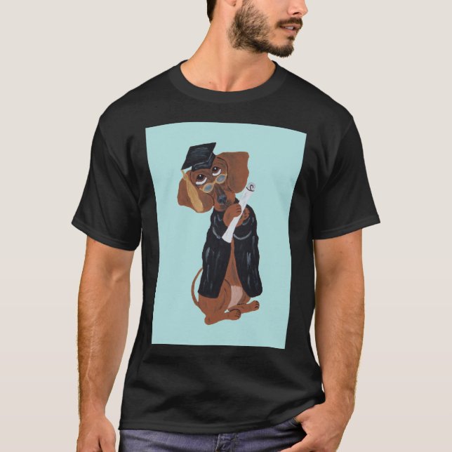 Dachshund Absolvent T-Shirt (Vorderseite)
