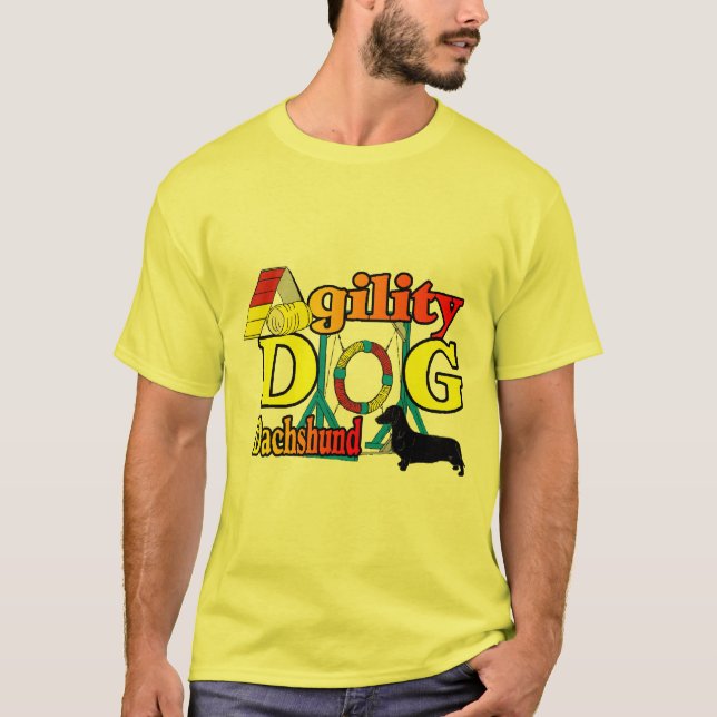 Dachshund_Agility Geschenke T-Shirt (Vorderseite)