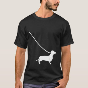 Dachshund an der Leine Hund Haustier Doxie Wurst T-Shirt